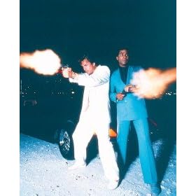 DON JOHNSON AS DET. JAMES "SONNY" CROCKETT, PHILIP MICHAEL THOMAS AS DET. RICARDO TUBBS FROM MIAMI VICE #2 - Photo cin�matographique en couleur -GRANDE - 50x40cm
