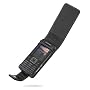 Luxury Black Premium Leather Flip Case for Sony Ericsson C902 902i