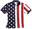 Patriotic Stars & Stripes Polo Shirt U.S.A. Made by FlagCothes