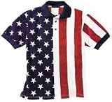 Patriotic Stars & Stripes Polo Shirt U.S.A. Made by FlagCothes