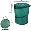 Portable Trash Can, 22" x 28" Collapsible, Green Extra Large