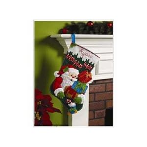 Bucilla-18-Inch-Christmas-Stocking-Felt-Applique-Kit-Ho-Ho-Ho-Santa