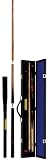 Master Billiards Hand-Spliced Snooker Cue, Extension Plus FREE Solid Black Case - 3-piece solid rosewood & ash Cue plus extending Extension