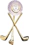Golf over Detailed Club Full Lead Crystal Clock