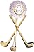 Golf over Detailed ClubFull Lead Crystal Clock