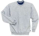 Sport-Tek - Youth Crewneck Sweatshirt with Tipped Trim Athletic Heather-L