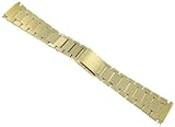 18-22mm Speidel Gold Tone GP Solid Flat Link Fold Buckle Watch Band 1694/00