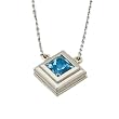 Swiss Blue Topaz Pendant Necklace