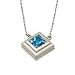 Swiss Blue Topaz Pendant Necklace