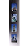 Produkt-Bild: XXL HENZO Bilderrahmen SILBER - 80 x 19 cm - Fotorahmen aus Metall f&uuml;r 4 Bilder oder Fotos - 10 x 15 cm - Rahmen