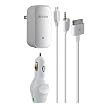 Belkin AC Single-Block Charging Kit for iPod with 3 Cables - F8Z195