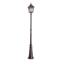 Trans Globe Lighting 5423 AR 86-1/4-Inch 3-Light Outdoor Single Pole Light, Antique Rust