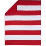 Kids Bedding: White with Red Trim Quilted Sham, Tw Re Wh Nautical Quilt