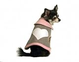 Grey with White Leather Heart Cashmere Coat (Size 10)