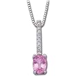 Stylish Pink Sapphire and Diamond Necklace