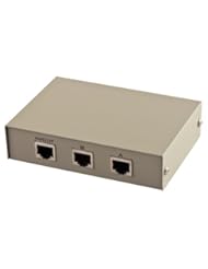 CE Compass 2 Ports AB Manual Sharing 8P8C RJ45 Telephone 2 way Switch Box