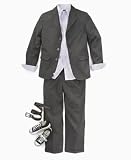 Nautica Boys Long Sleeve Solid Poplin Shirt and Tie Set