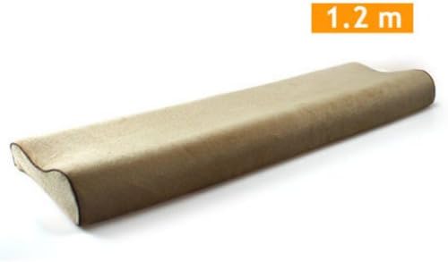 Wave Shaped Slow rebound Memory Foam Twin Pillow 1.2 m (Velvet Light Tan)