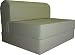 Tan Sleeper Chair Folding Foam Bed Sized 6" Thick X 32" Wide X 70" Long, Studio Guest Foldable Chair Beds, Foam Sofa, Couch.