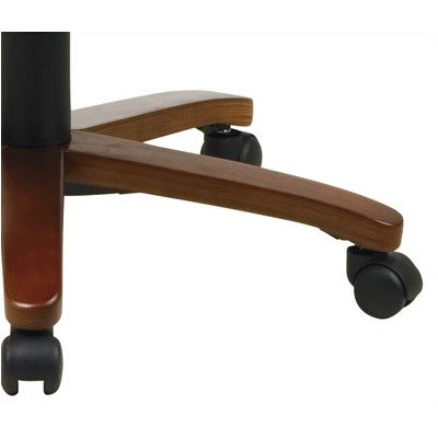 Elegant Cherry Wood Finish Deluxe Series Leather High Back Swivel Chair (OSPWD5360)