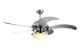 Monte Carlo 5CNR52BSD Centrifica, 52-Inch 5-Blade Ceiling Fan with Remote and Light Kit, Brushed Steel Motor Finish and Silver Blades