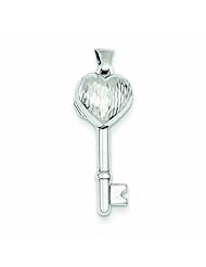 Genuine .925 Sterling Silver 10mm Heart Key Locket 0.7 Grams. 100% Satisfaction Guaranteed.