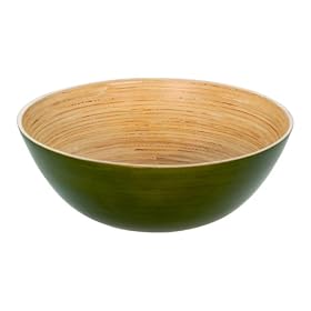 Simply Bamboo 12 Bamboo Bowl Green by Simply Bamboo
