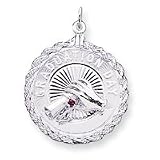 Sterling Silver Holy Communion Disc Charm QC2399