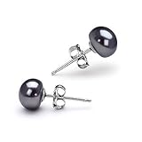 Black 6-7mm AAA Freshwater Pearl Earring Set