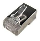 25 RJ45 ENDS MODULAR PLUGS CAT5E SHIELDED ETHERNET CABLE END CONNECTORS