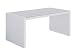 Dorel Home Products Coffee Table with Glass Top, White