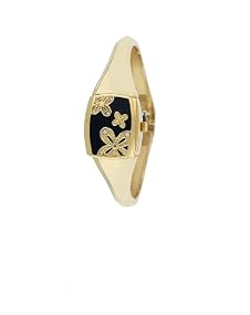 Q&Q Ladies High Quality Water Resistant Floral Case Ladies Bangle Watch #6279-002Y