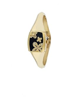 Q&Q Ladies High Quality Water Resistant Floral Case Ladies Bangle Watch #6279-002Y