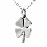 Sterling Silver Four Leaf Clover Necklace