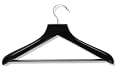 Honey-Can-Do HNGZ01524 Wood Wide Shoulder Suit Hangers, 2-Pack, Black
