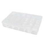 uxcell パーツ収納ケース パーツボックス プラスチック コンパートメント イヤリング クリップ ジュエリーボックス