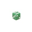 16mm d6 Green Opaque Square Edge Dice with Pips