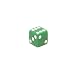 16mm d6 Green Opaque Square Edge Dice with Pips