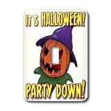 Mark Grace HALLOWEEN jack o lantern JACK O LANTERN its halloween party down 1 on white Light Switch Covers single toggle switch