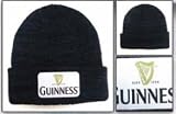 Guinness Alcohol Beer Rollup Beanie Hat Cap - Black Classic Logo OSFA Skull Knit Logo