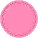 Pack of 16 HOT PINK Paper Party Plates (23cm/9 )