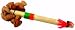 Cachos, Peruvian Seed Pod Rattle on Bamboo Handle