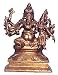 Hindu Religious Statue Lord Ganesha Bronze Figurine 3.75 x 2.5 x 5 inches (sculp004)