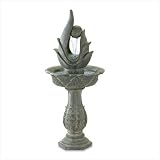 Outdoor Garden DESIGNER Water Fountain Birdbath by Jed Mart