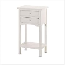 NEW White Table with Two Drawers