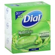 Dial NutriSkin Glycerin Soap, Grapeseed Oil & Lemongrass, 3 ct.