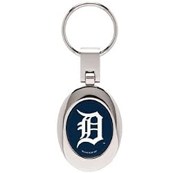 Detroit Tigers Domed Metal Keychain