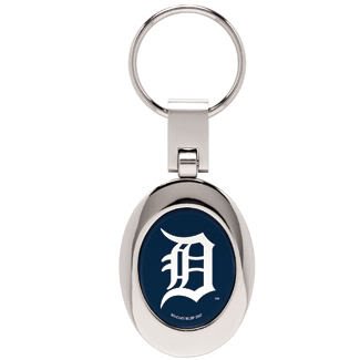 Detroit Tigers Domed Metal Keychain
