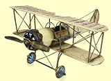 Pures Blech Beige fighter biplane, 31x26x14 cm Blechminiatur