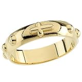 14k Yellow Gold Rosary Ring